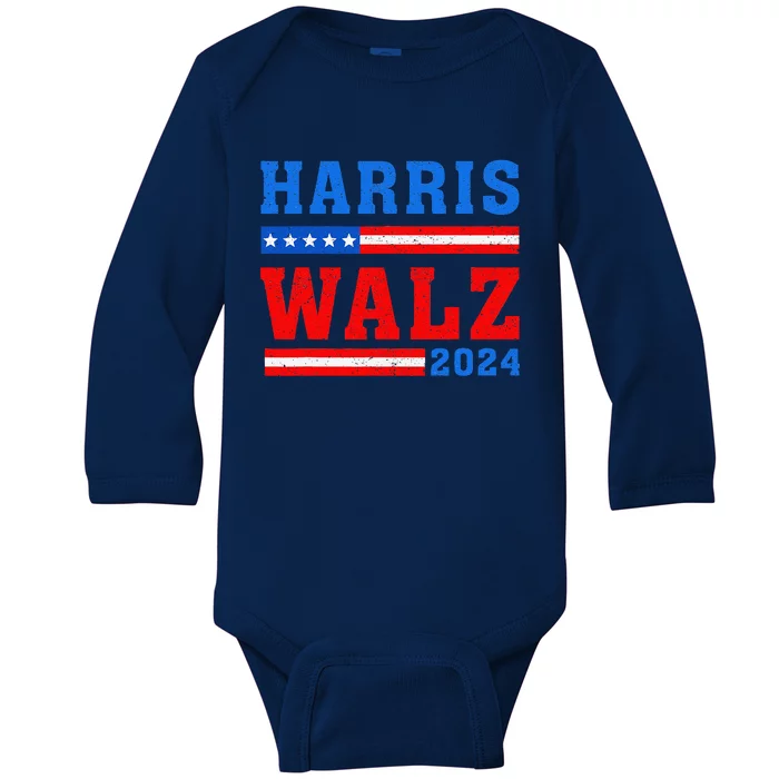 Harris Walz 2024 Tim Walz Kamala Harris Vp 47th President Baby Long Sleeve Bodysuit