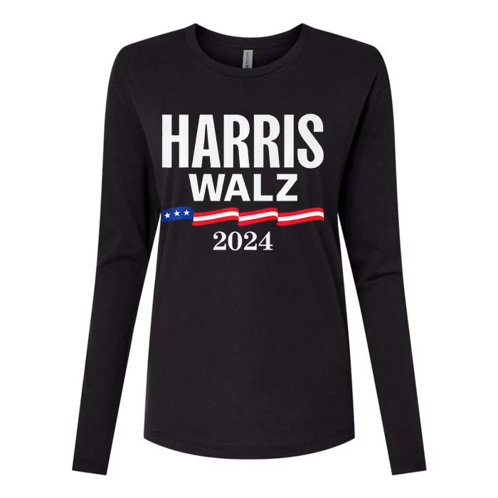 Harris Walz 2024 President Vp Waltz Kamala Harris Tim Walz Premium Womens Cotton Relaxed Long Sleeve T-Shirt