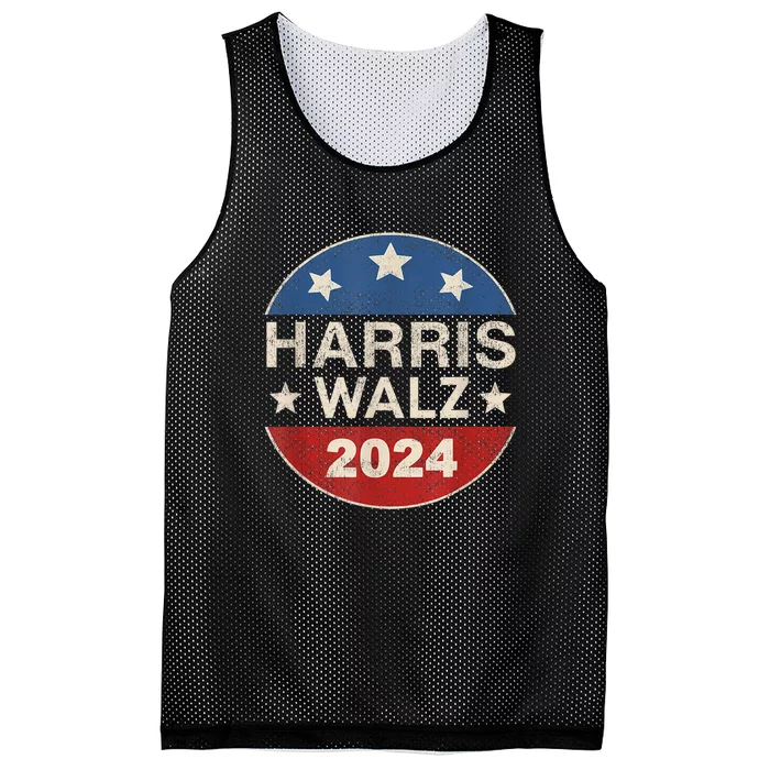 Harris Waltz 2024 Vp Kamala Harris Tim Waltz Retro Button Mesh Reversible Basketball Jersey Tank