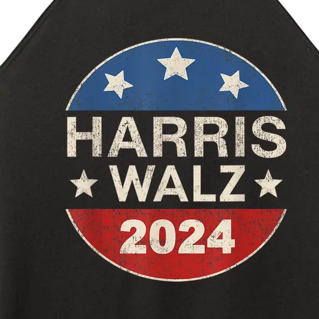 Harris Waltz 2024 Vp Kamala Harris Tim Waltz Retro Button Women’s Perfect Tri Rocker Tank