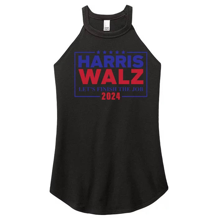 Harris Walz 2024 Let's Finish The Job Women’s Perfect Tri Rocker Tank