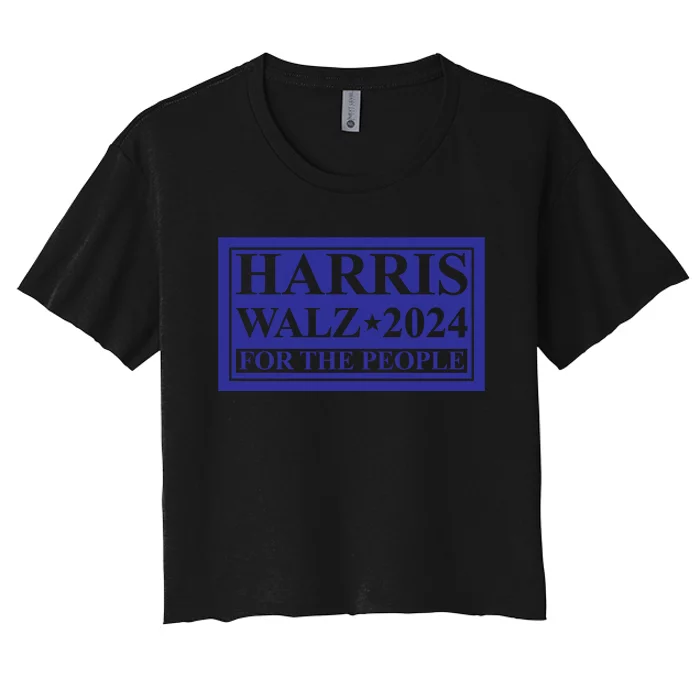 Harris Walz 2024 For The People Women's Crop Top Tee