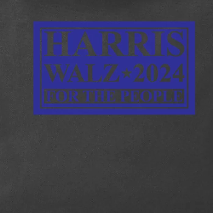 Harris Walz 2024 For The People Zip Tote Bag