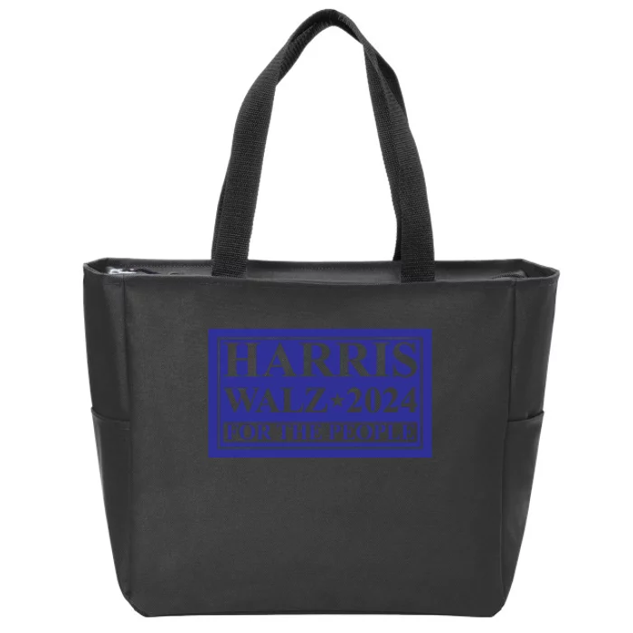 Harris Walz 2024 For The People Zip Tote Bag