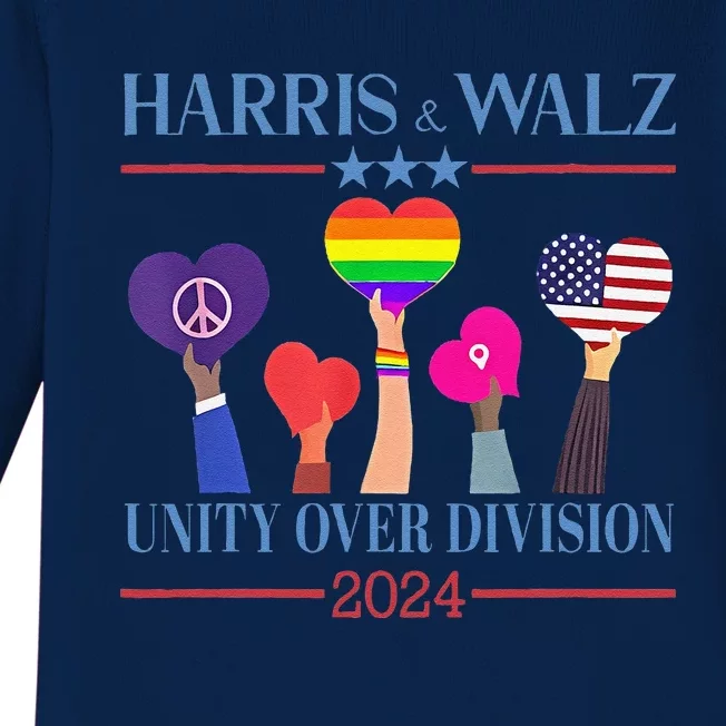 Harris Waltz 2024 Unity Over Division Baby Long Sleeve Bodysuit