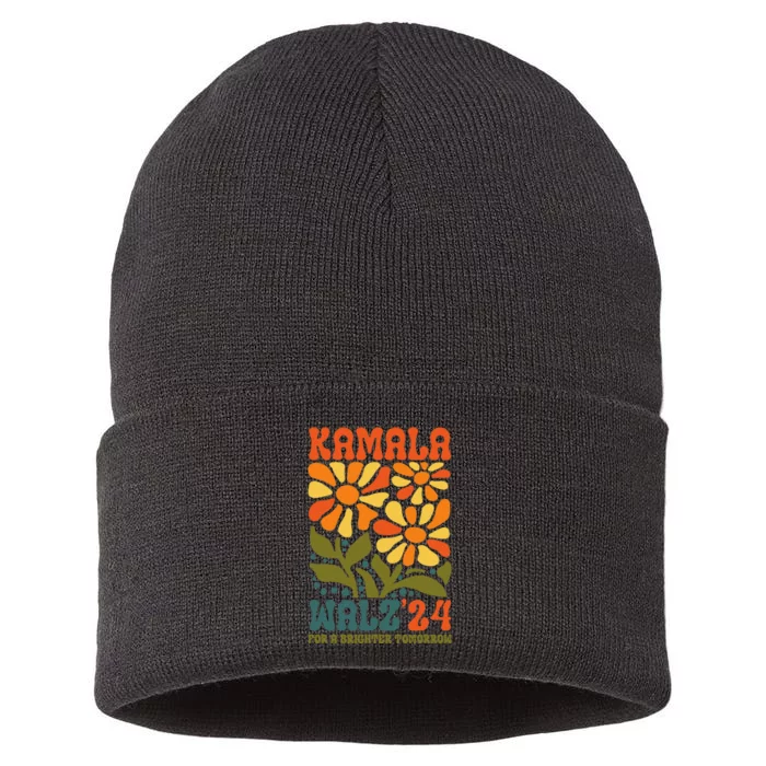 Harris Waltz 2024 Election For A Brighter Tomorrow Gift Sustainable Knit Beanie