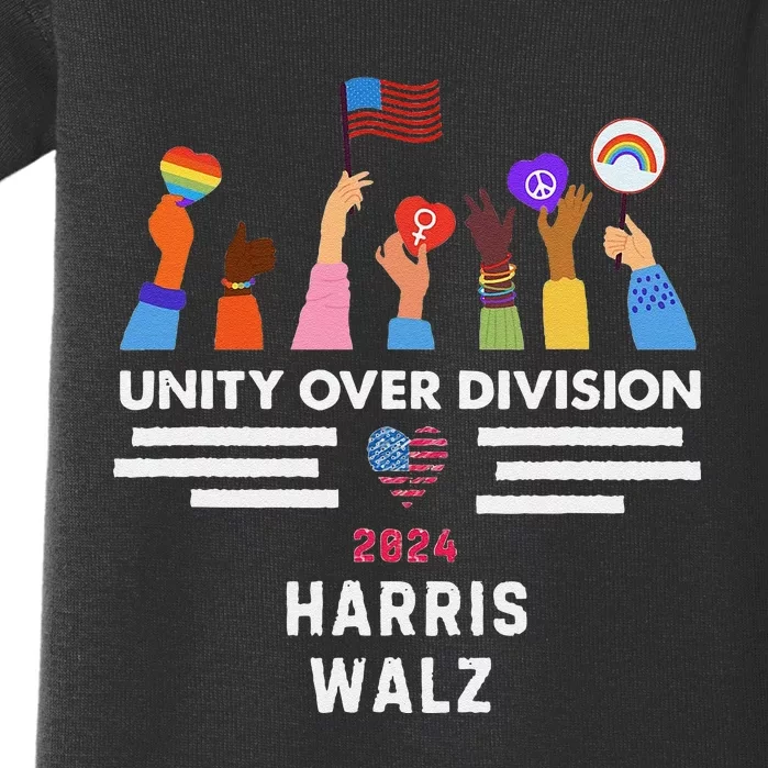 Harris Waltz 2024 Unity Over Division Baby Bodysuit