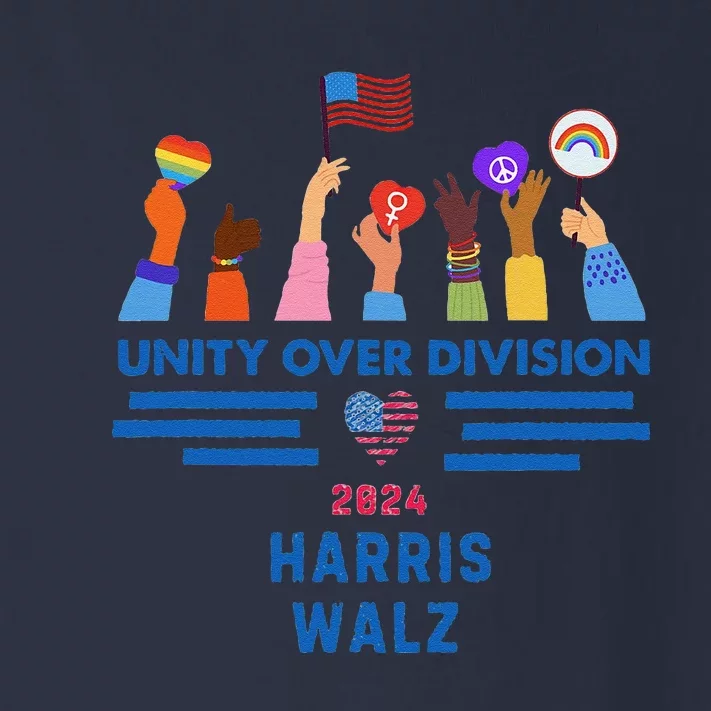 Harris Waltz 2024 Unity Over Division Toddler Long Sleeve Shirt