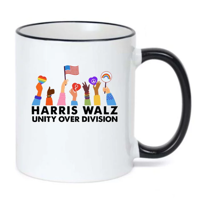 Harris Waltz 2024 Unity Over Division Black Color Changing Mug