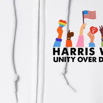 Harris Waltz 2024 Unity Over Division Full Zip Hoodie