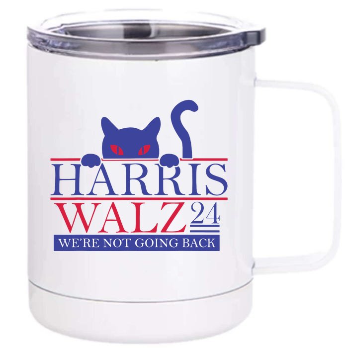 Harris Waltz 2024 Election Kamala Harris Tim Waltz 2024 Front & Back 12oz Stainless Steel Tumbler Cup