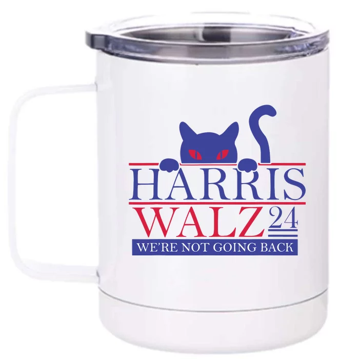 Harris Waltz 2024 Election Kamala Harris Tim Waltz 2024 Front & Back 12oz Stainless Steel Tumbler Cup