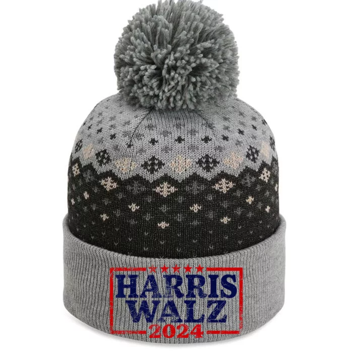 Harris Waltz 2024 Election Kamala Harris Tim Waltz 2024 The Baniff Cuffed Pom Beanie