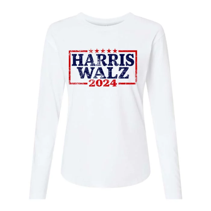 Harris Waltz 2024 Election Kamala Harris Tim Waltz 2024 Womens Cotton Relaxed Long Sleeve T-Shirt