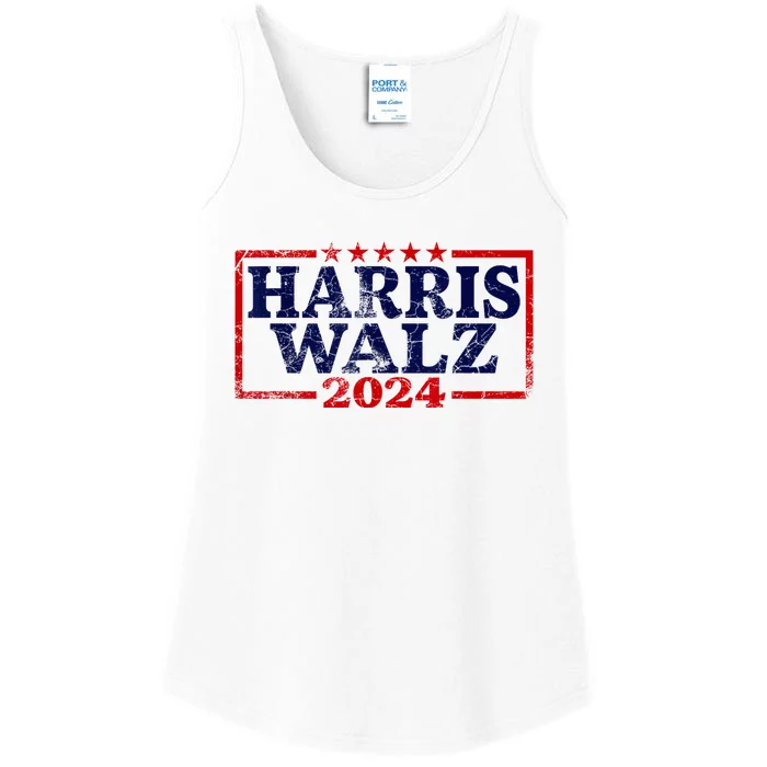 Harris Waltz 2024 Election Kamala Harris Tim Waltz 2024 Ladies Essential Tank