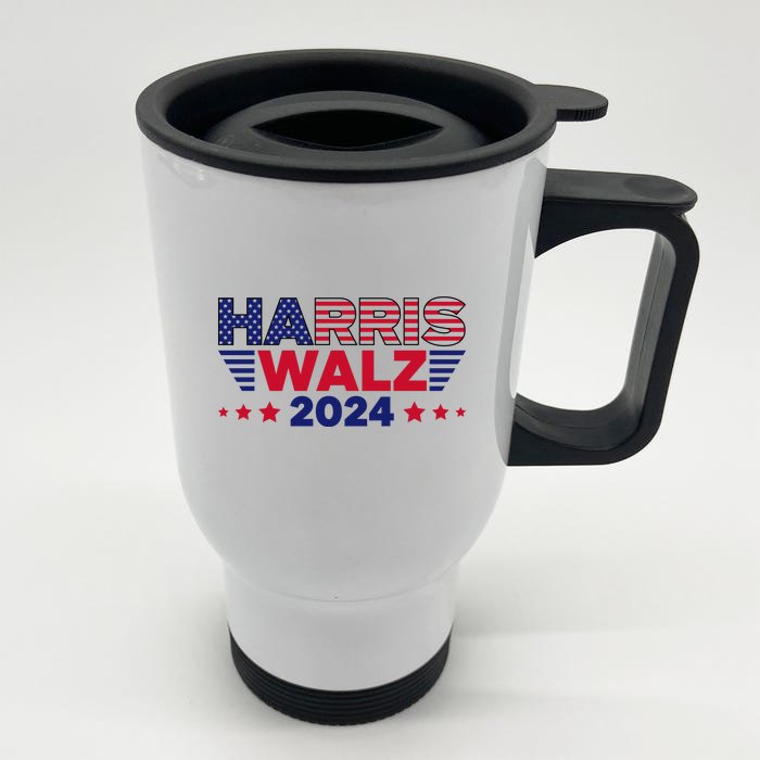 Harris Walz 2024 Front & Back Stainless Steel Travel Mug