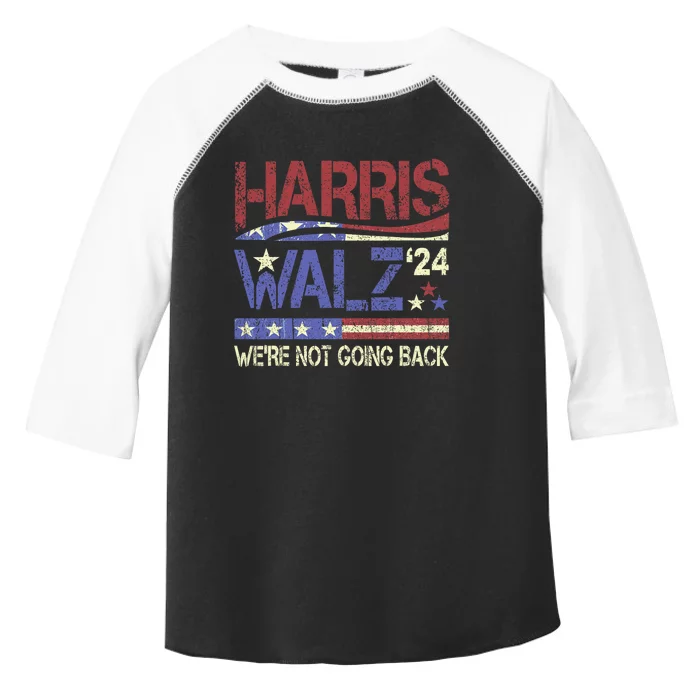 Harris Walz 2024 Kamala Harris 2024 Tim Walz 2024 Usa Flag Toddler Fine Jersey T-Shirt