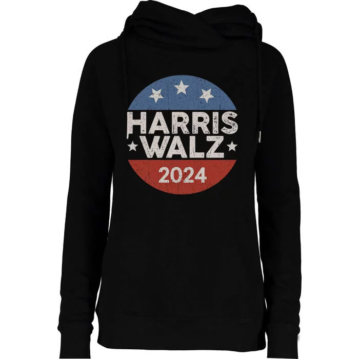 Harris Waltz 2024 Election Kamala Harris Tim Waltz 2024 Womens Funnel Neck Pullover Hood