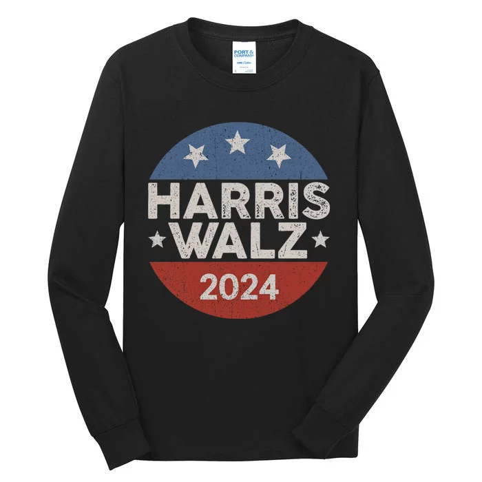 Harris Waltz 2024 Election Kamala Harris Tim Waltz 2024 Tall Long Sleeve T-Shirt