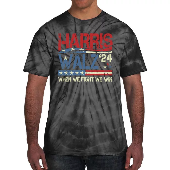 Harris Waltz 2024 When We Fight We Win Tie-Dye T-Shirt