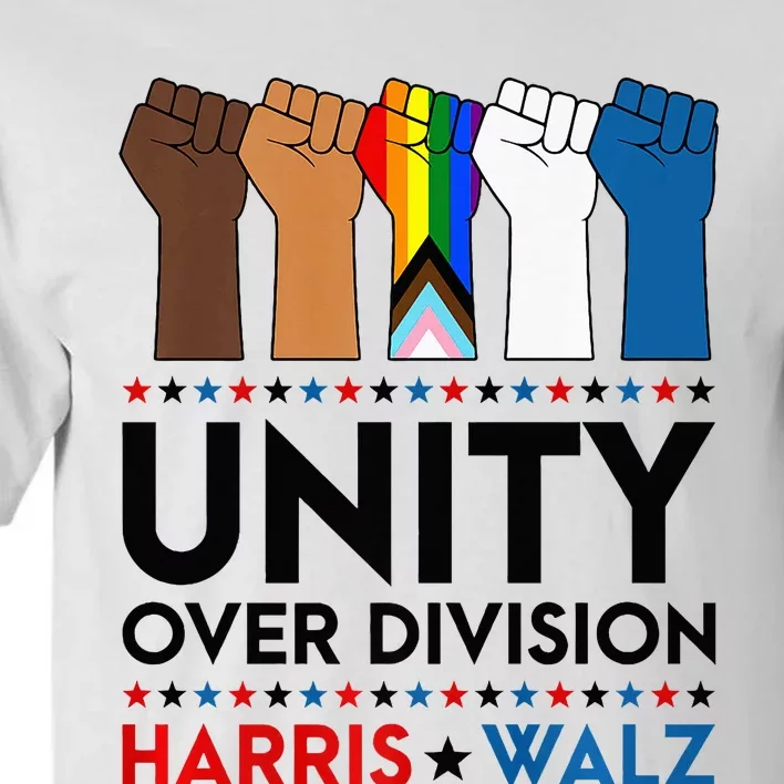 Harris Waltz 2024 Unity Over Division Election Kamala Lgbtq Premium Tall T-Shirt