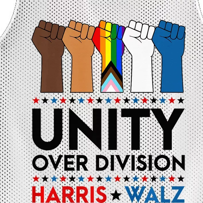 Harris Waltz 2024 Unity Over Division Election Kamala Lgbtq Premium Mesh Reversible Basketball Jersey Tank