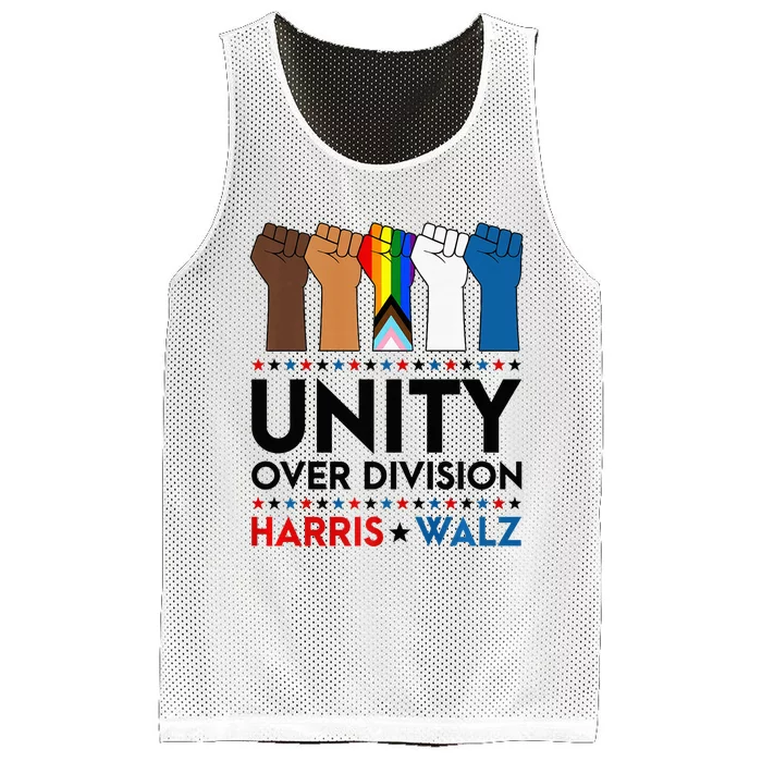 Harris Waltz 2024 Unity Over Division Election Kamala Lgbtq Premium Mesh Reversible Basketball Jersey Tank