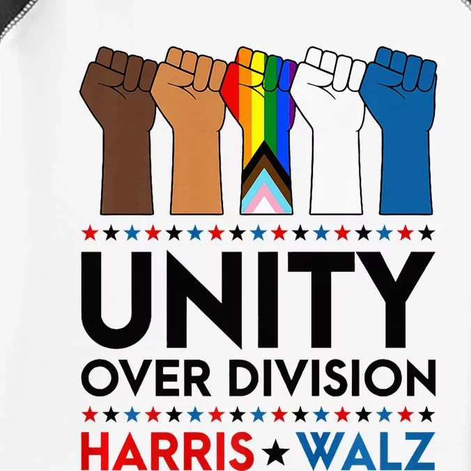 Harris Waltz 2024 Unity Over Division Election Kamala Lgbtq Premium Infant Baby Jersey Bodysuit