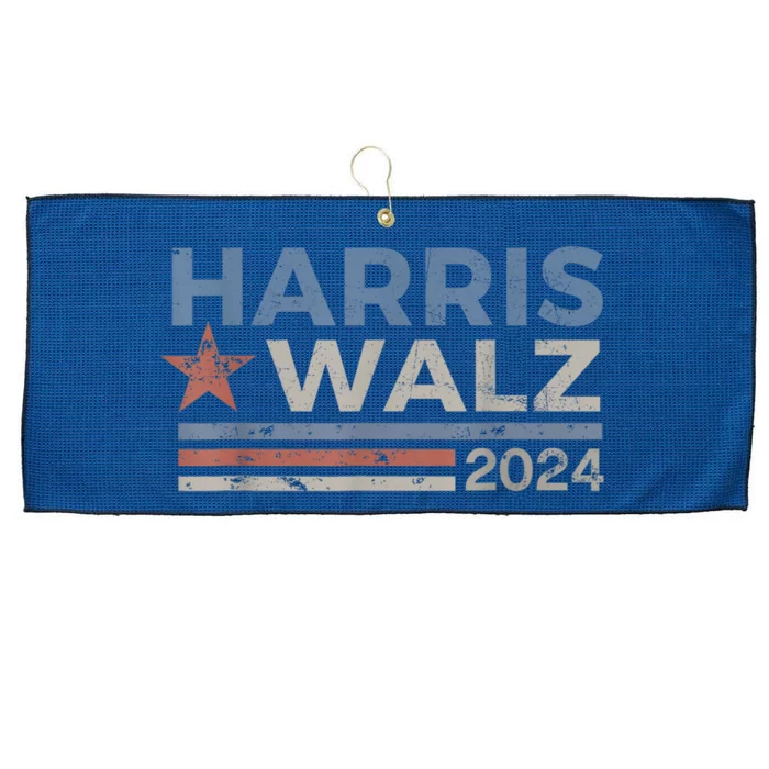 Harris Waltz 2024 Election Kamala Harris Tim Waltz 2024 Large Microfiber Waffle Golf Towel