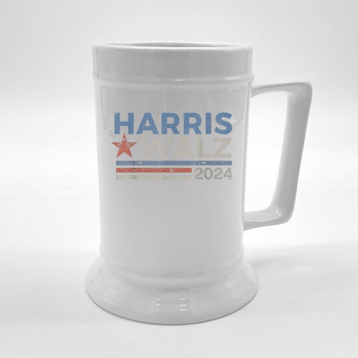 Harris Waltz 2024 Election Kamala Harris Tim Waltz 2024 Front & Back Beer Stein