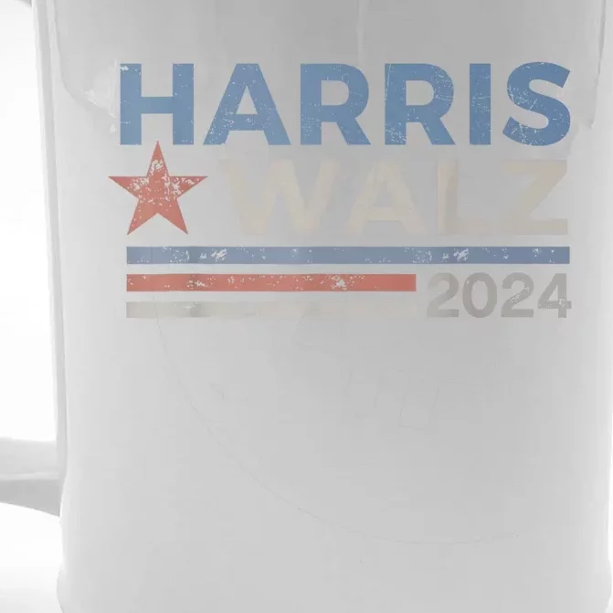 Harris Waltz 2024 Election Kamala Harris Tim Waltz 2024 Front & Back Beer Stein