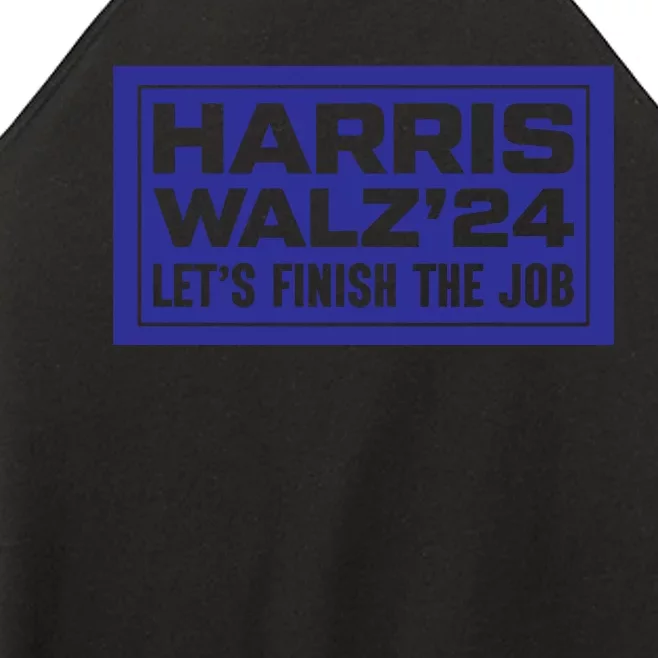 Harris Walz 2024 Let's Finish The Job Women’s Perfect Tri Rocker Tank