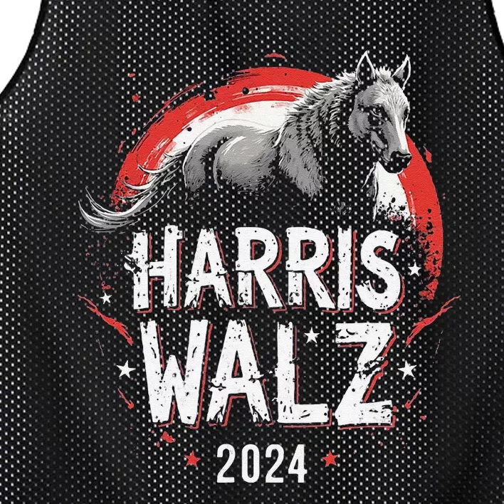 Harris Walz 2024 Wolf Mesh Reversible Basketball Jersey Tank