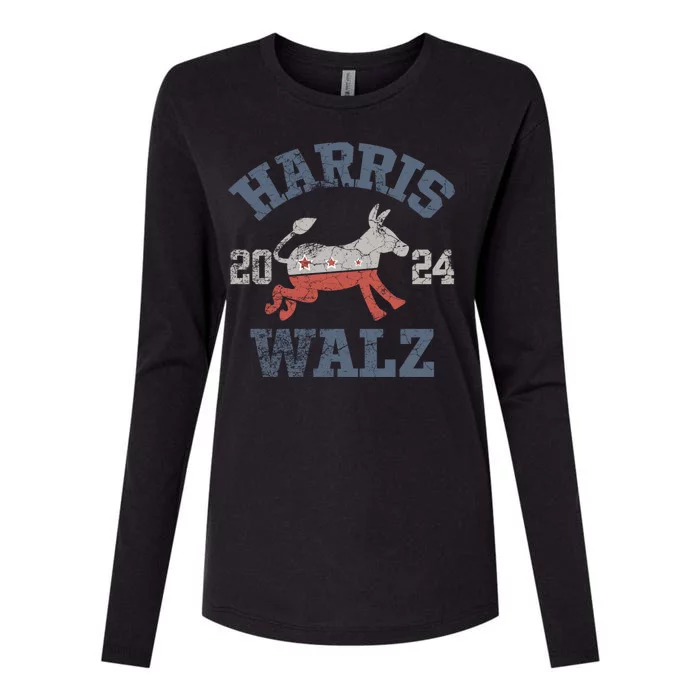 Harris Waltz 2024 Election Kamala Harris Tim Waltz 2024 Womens Cotton Relaxed Long Sleeve T-Shirt