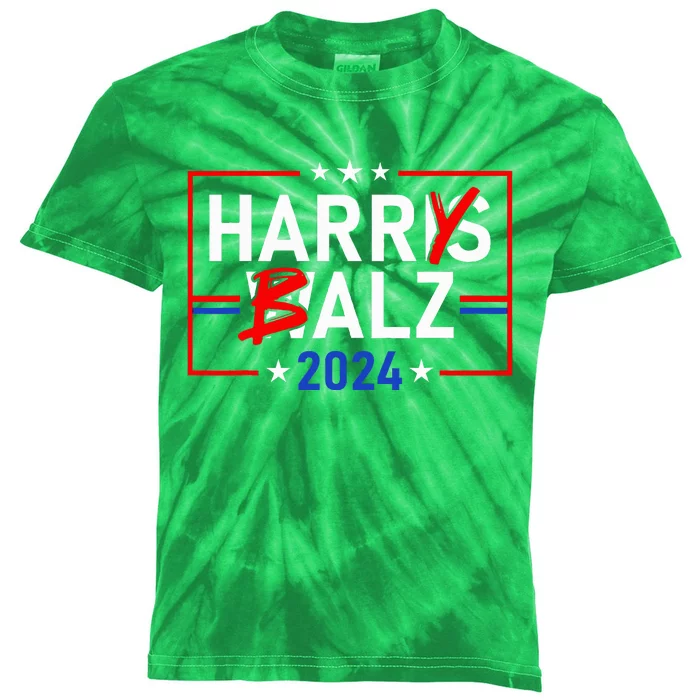 Harris Walz 24 Harry Balz 2024 Meme Democratics Vote Kids Tie-Dye T-Shirt