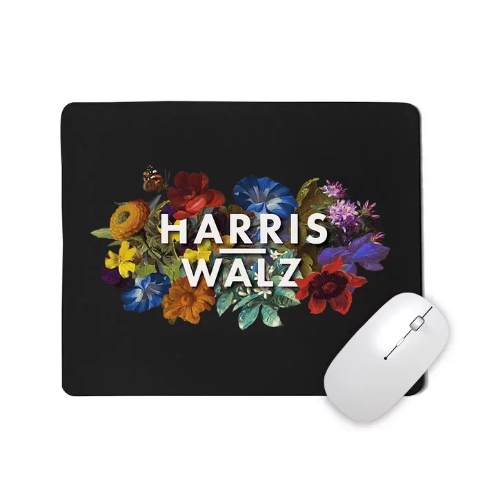 Harris Walz 2024 Floral Feminine Women Harris Waltz 2024 Mousepad