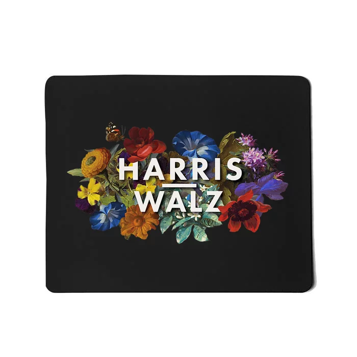 Harris Walz 2024 Floral Feminine Women Harris Waltz 2024 Mousepad