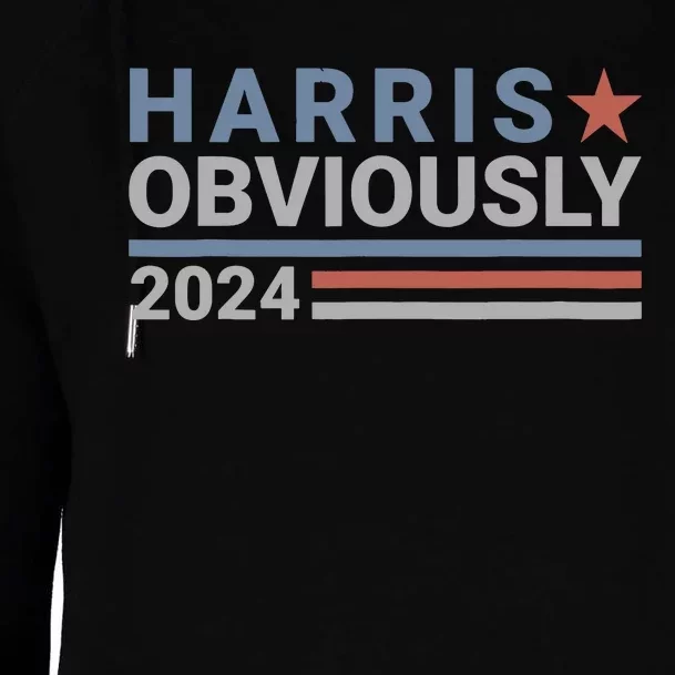 Harris Waltz 2024 Obviously Tim Walz Kamala Harris 2024 Womens Funnel Neck Pullover Hood