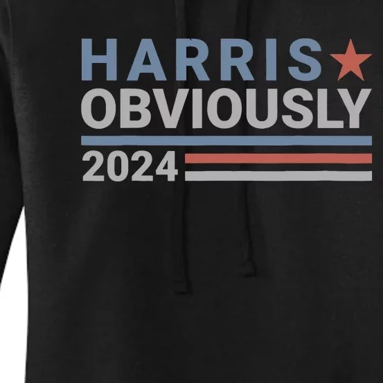 Harris Waltz 2024 Obviously Tim Walz Kamala Harris 2024 Women's Pullover Hoodie