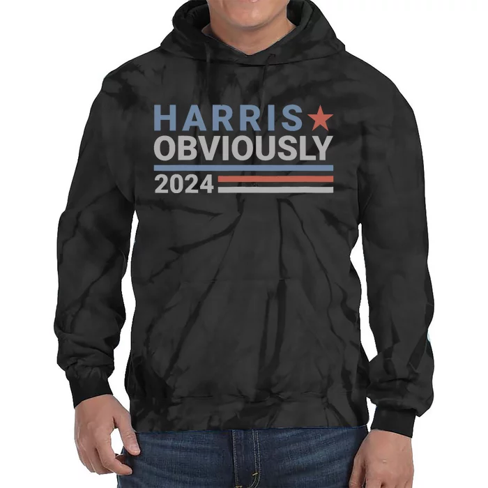 Harris Waltz 2024 Obviously Tim Walz Kamala Harris 2024 Tie Dye Hoodie