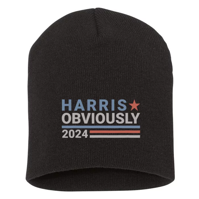 Harris Waltz 2024 Obviously Tim Walz Kamala Harris 2024 Short Acrylic Beanie