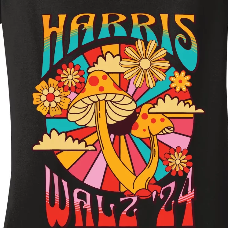 Harris Walz 24 Women's V-Neck T-Shirt