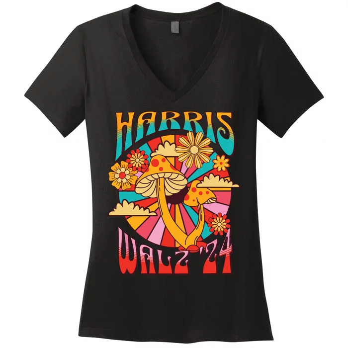 Harris Walz 24 Women's V-Neck T-Shirt