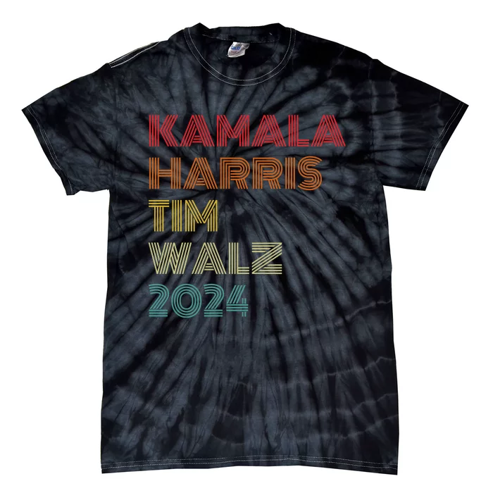 Harris Walz 2024 Kamala Harris Tim Walz Waltz Vintage Style Tie-Dye T-Shirt