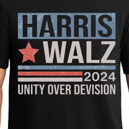 Harris Waltz 2024 Unity Over Division 2024 Usa Flag Election Pajama Set