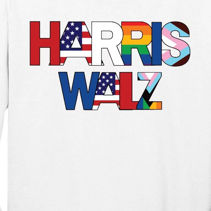 Harris Walz 2024 Tall Long Sleeve T-Shirt