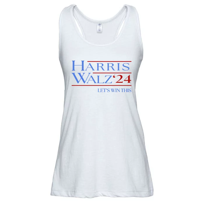 Harris Walz 2024 LetS Win This Ladies Essential Flowy Tank