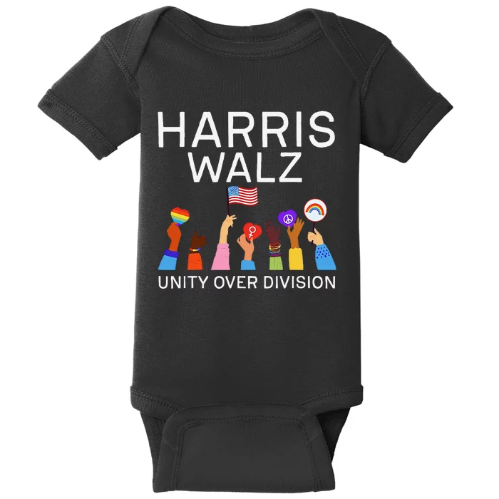 Harris Waltz 2024 Unity Over Division Baby Bodysuit