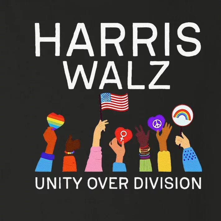 Harris Waltz 2024 Unity Over Division Toddler Long Sleeve Shirt