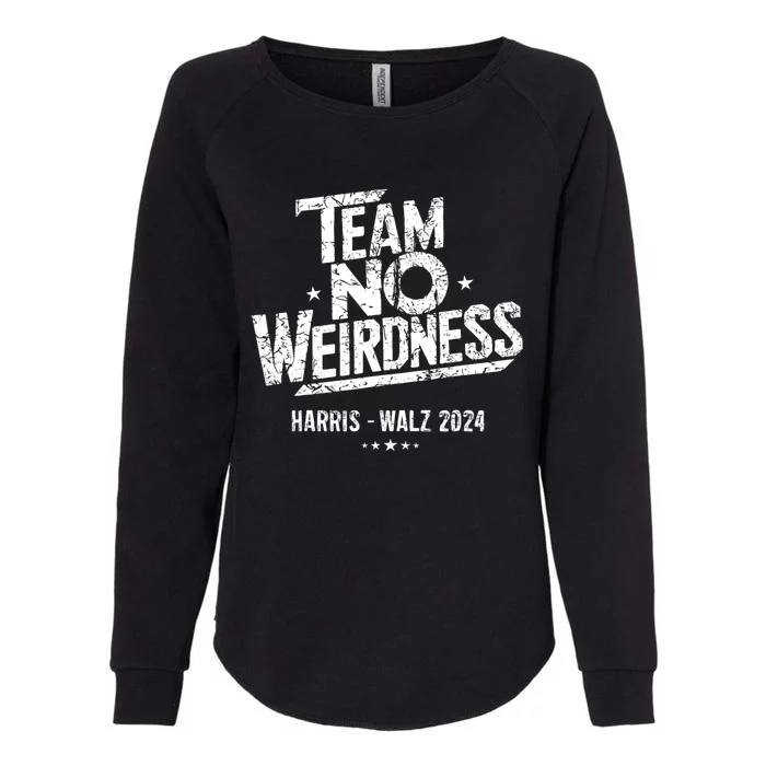 Harris Walz 2024 Team No Weirdness Funny Kamala Tim Waltz Womens California Wash Sweatshirt